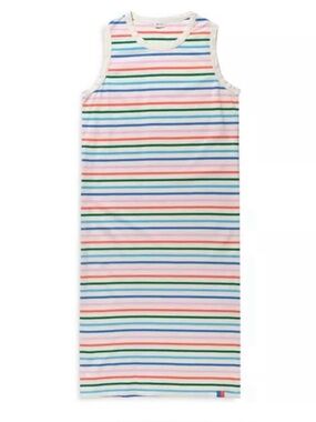 KULE Tank T-Shirt Midi Length Rainbow Stripe Dress \\ L